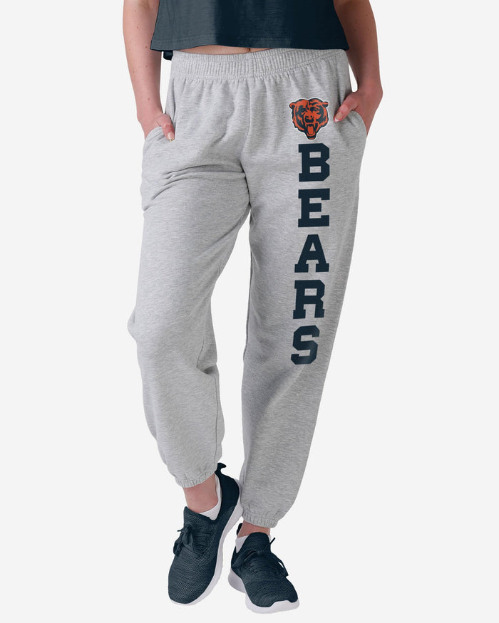 Chicago Bears Womens Big Wordmark Gray Sweatpants FOCO - FOCO.com