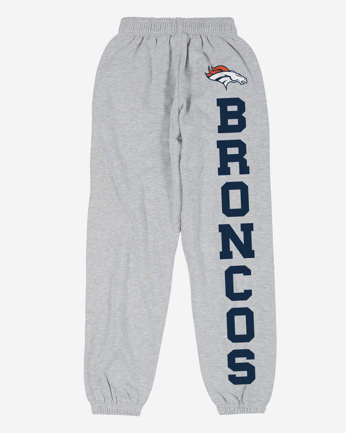 Denver Broncos Womens Big Wordmark Gray Sweatpants FOCO - FOCO.com