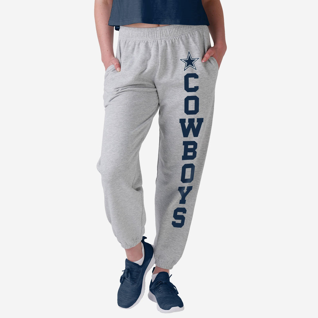 Dallas Cowboys Womens Big Wordmark Gray Sweatpants FOCO - FOCO.com