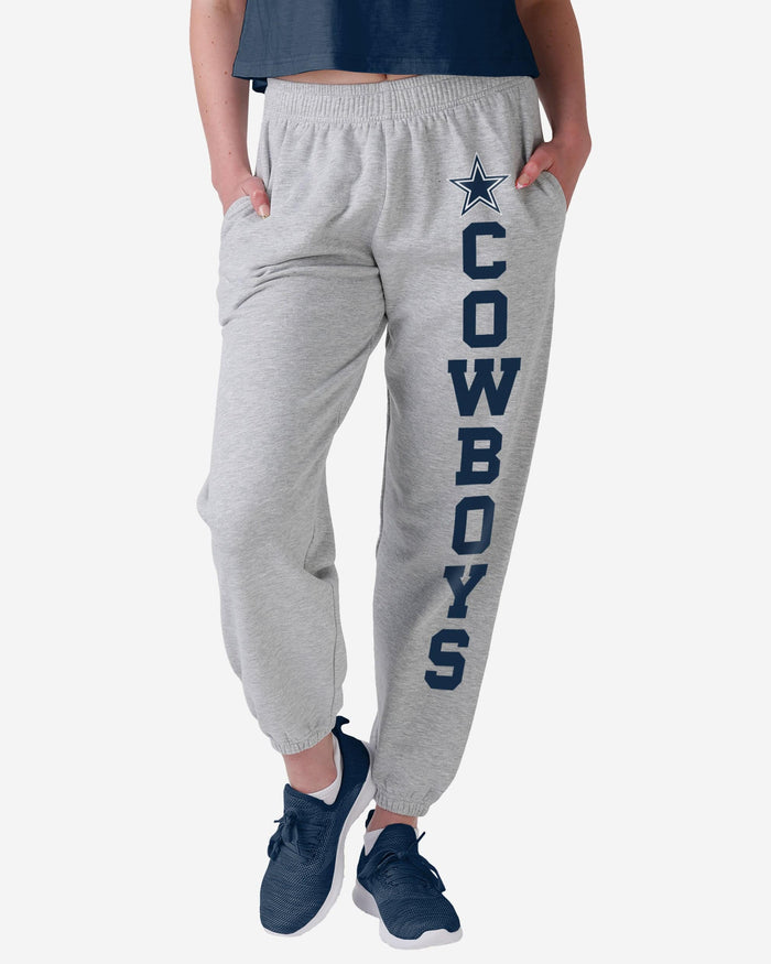 Dallas Cowboys Womens Big Wordmark Gray Sweatpants FOCO - FOCO.com