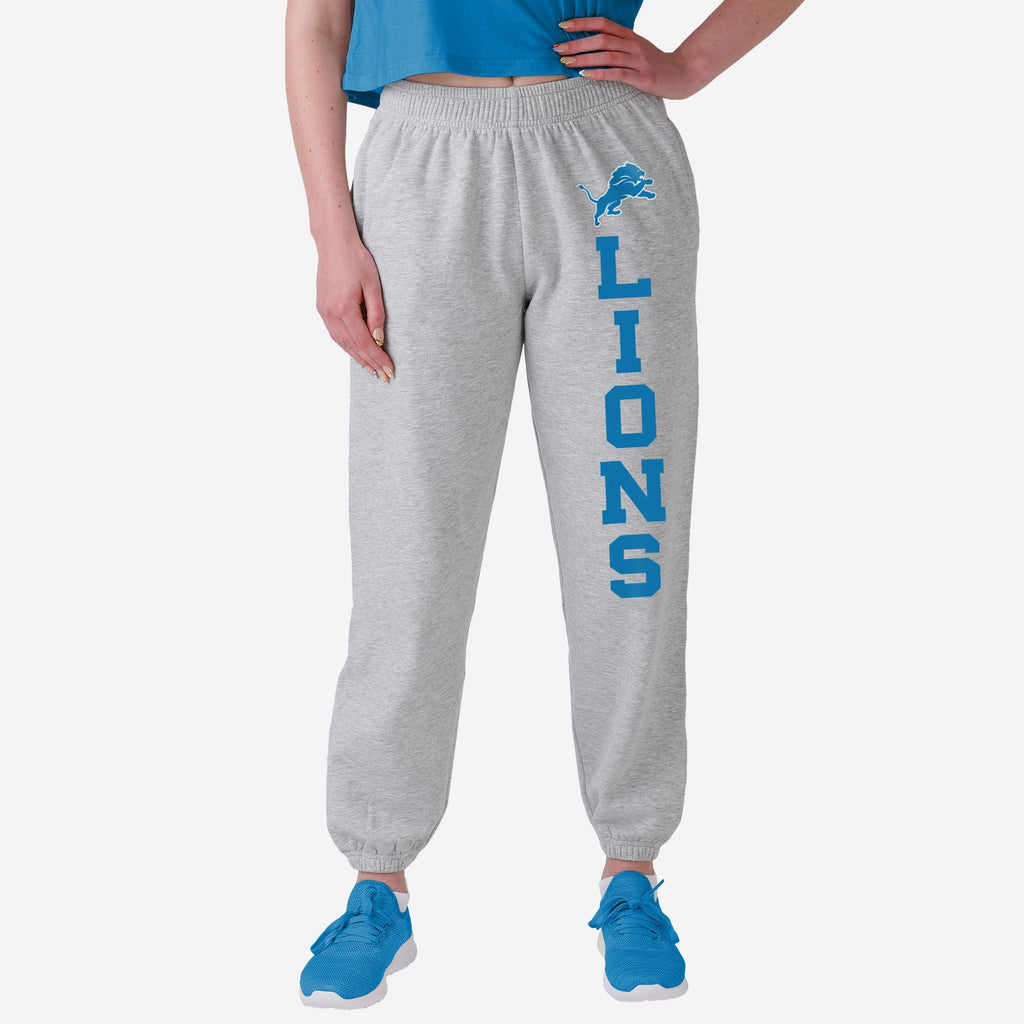 Detroit Lions Womens Big Wordmark Gray Sweatpants FOCO S - FOCO.com