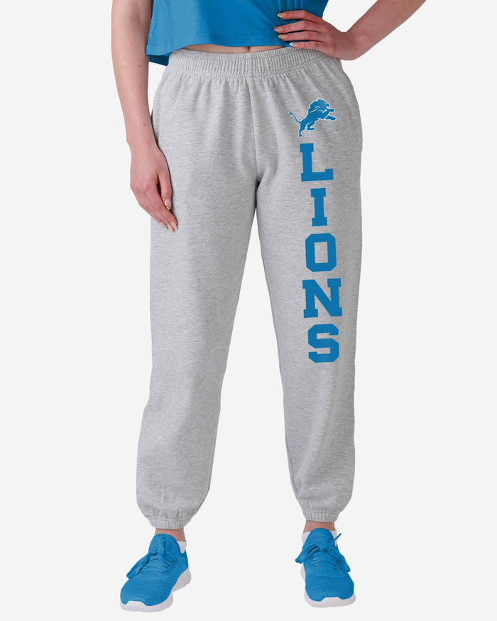 Detroit Lions Womens Big Wordmark Gray Sweatpants FOCO S - FOCO.com