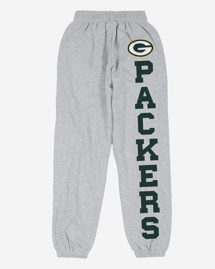 Green Bay Packers Womens Big Wordmark Gray Sweatpants FOCO - FOCO.com