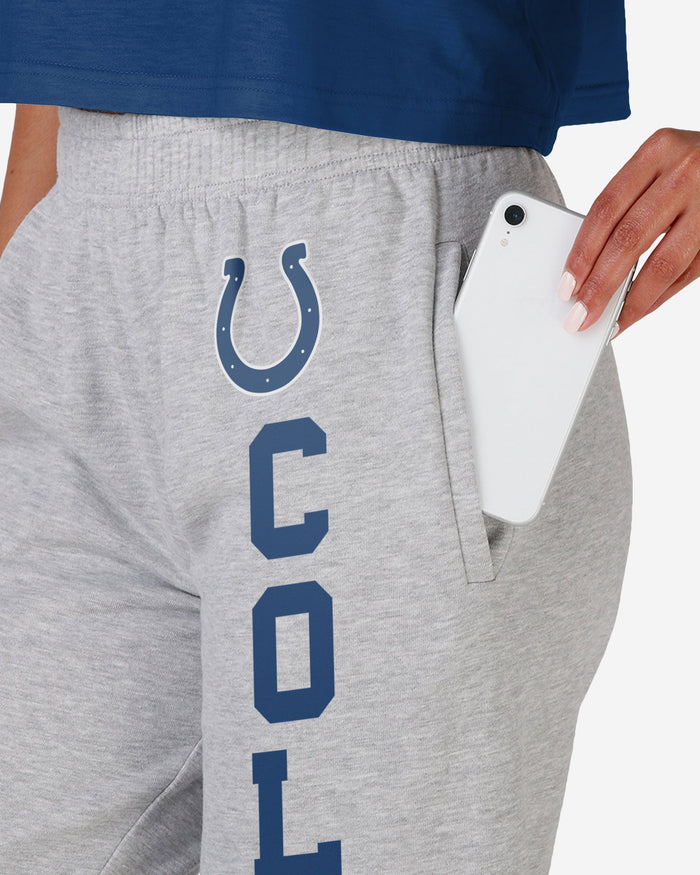 Indianapolis Colts Womens Big Wordmark Gray Sweatpants FOCO - FOCO.com