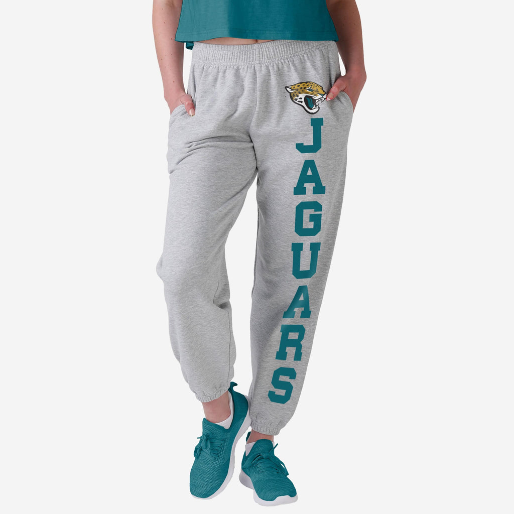 Jacksonville Jaguars Womens Big Wordmark Gray Sweatpants FOCO S - FOCO.com