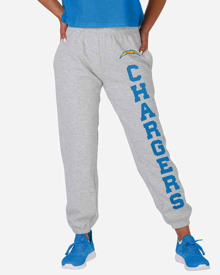 Los Angeles Chargers Womens Big Wordmark Gray Sweatpants FOCO S - FOCO.com