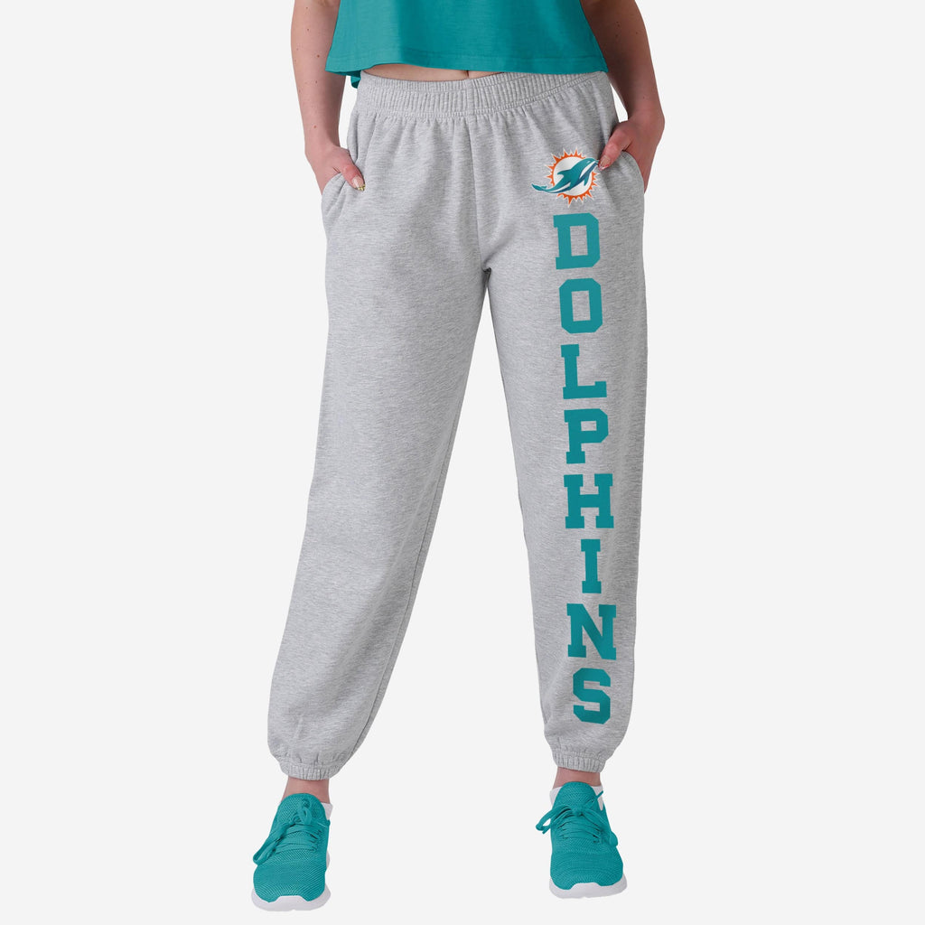 Miami Dolphins Womens Big Wordmark Gray Sweatpants FOCO S - FOCO.com