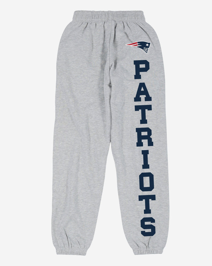 New England Patriots Womens Big Wordmark Gray Sweatpants FOCO - FOCO.com