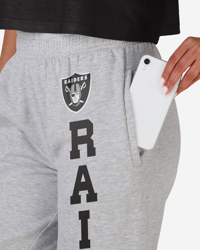 Las Vegas Raiders Womens Big Wordmark Gray Sweatpants FOCO - FOCO.com