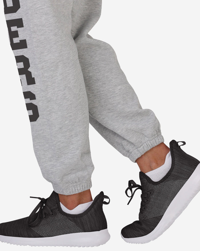 Las Vegas Raiders Womens Big Wordmark Gray Sweatpants FOCO - FOCO.com