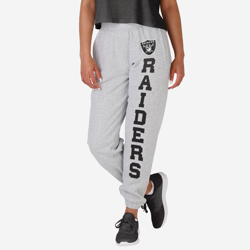 Las Vegas Raiders Womens Big Wordmark Gray Sweatpants FOCO S - FOCO.com