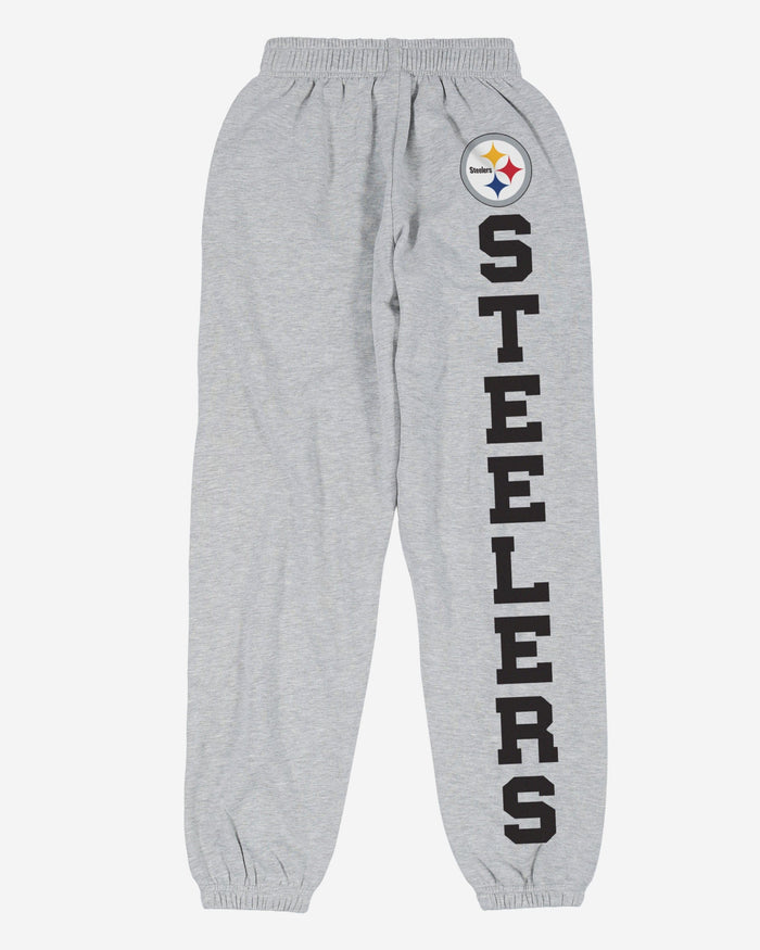 Pittsburgh Steelers Womens Big Wordmark Gray Sweatpants FOCO - FOCO.com