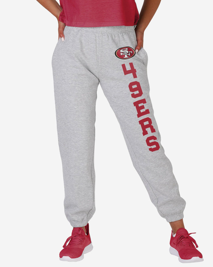 San Francisco 49ers Womens Big Wordmark Gray Sweatpants FOCO S - FOCO.com