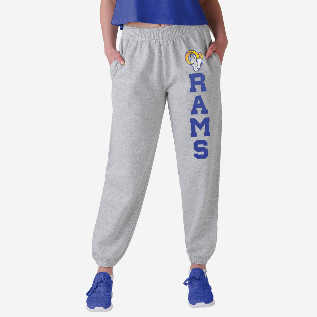 Los Angeles Rams Womens Big Wordmark Gray Sweatpants FOCO S - FOCO.com