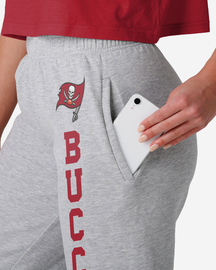 Tampa Bay Buccaneers Womens Big Wordmark Gray Sweatpants FOCO - FOCO.com