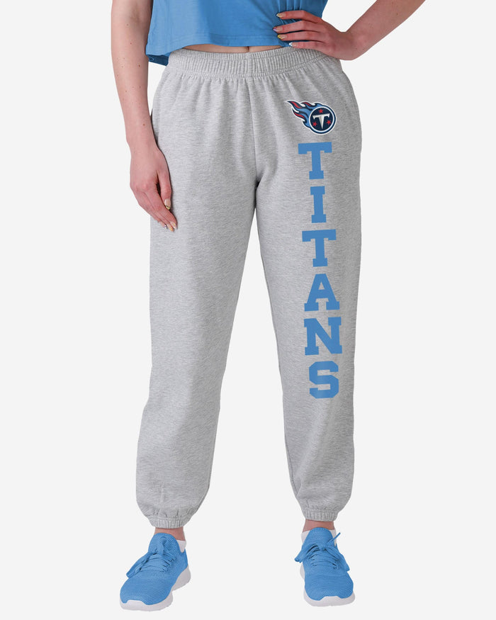 Tennessee Titans Womens Big Wordmark Gray Sweatpants FOCO S - FOCO.com