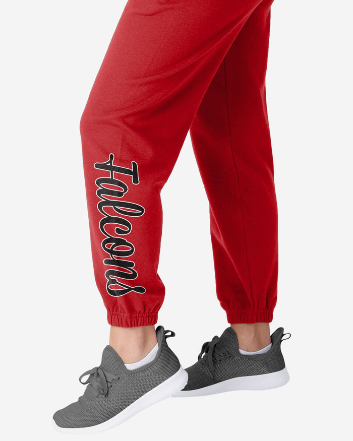 Atlanta Falcons Womens Script Wordmark Team Color Sweatpants FOCO - FOCO.com