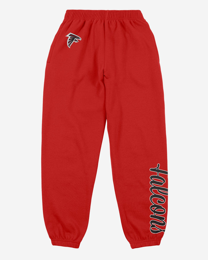 Atlanta Falcons Womens Script Wordmark Team Color Sweatpants FOCO - FOCO.com