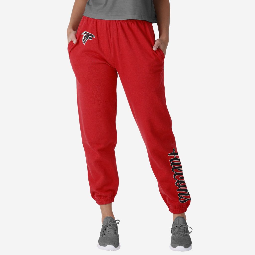 Atlanta Falcons Womens Script Wordmark Team Color Sweatpants FOCO S - FOCO.com