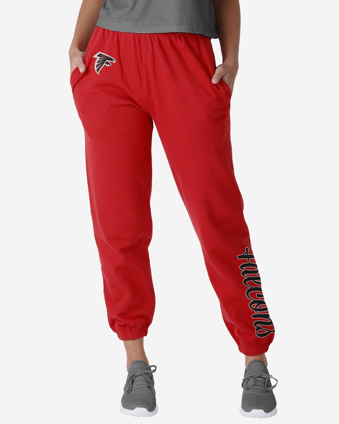 Atlanta Falcons Womens Script Wordmark Team Color Sweatpants FOCO S - FOCO.com