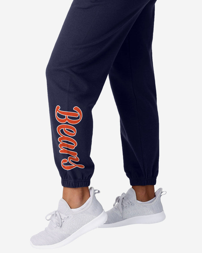 Chicago Bears Womens Script Wordmark Team Color Sweatpants FOCO - FOCO.com