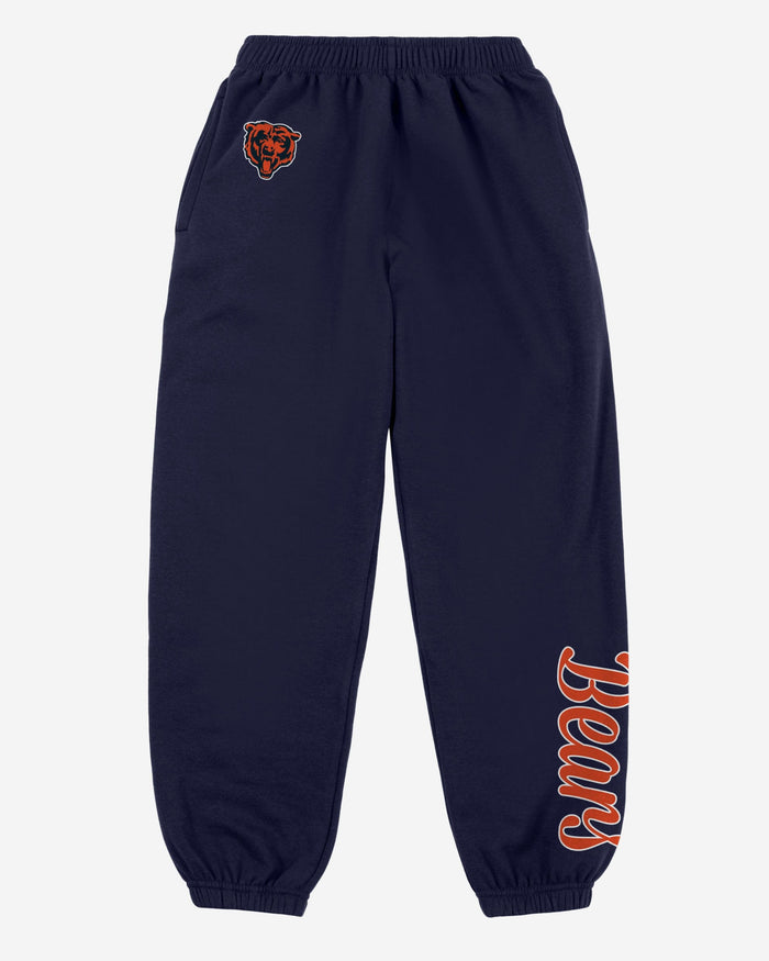 Chicago Bears Womens Script Wordmark Team Color Sweatpants FOCO - FOCO.com