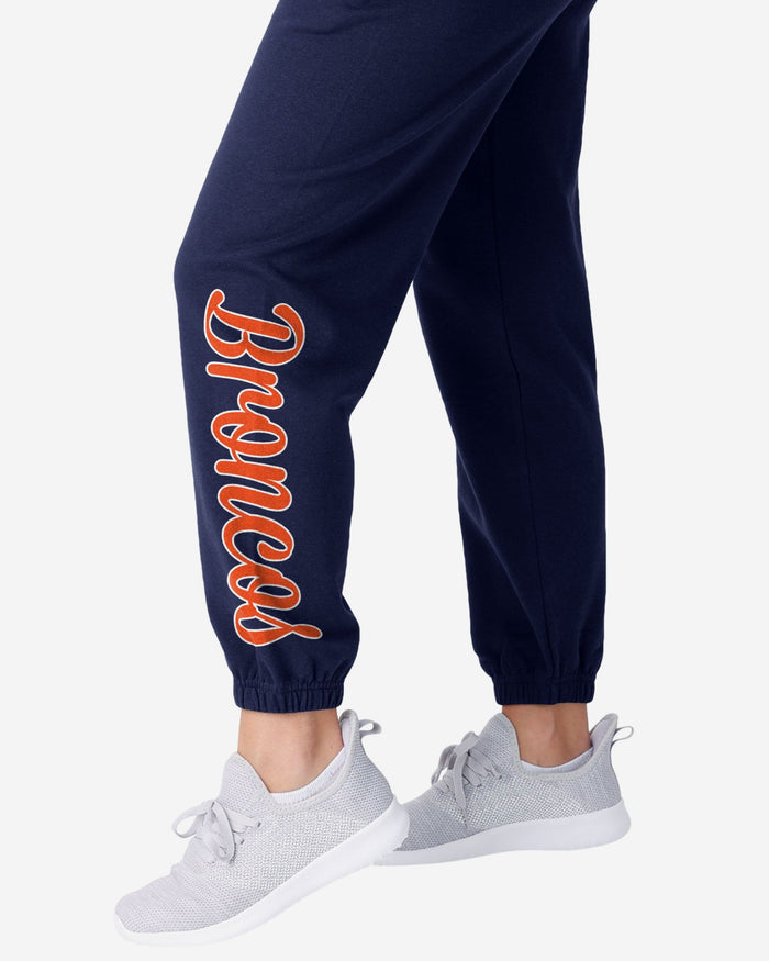 Denver Broncos Womens Script Wordmark Team Color Sweatpants FOCO - FOCO.com