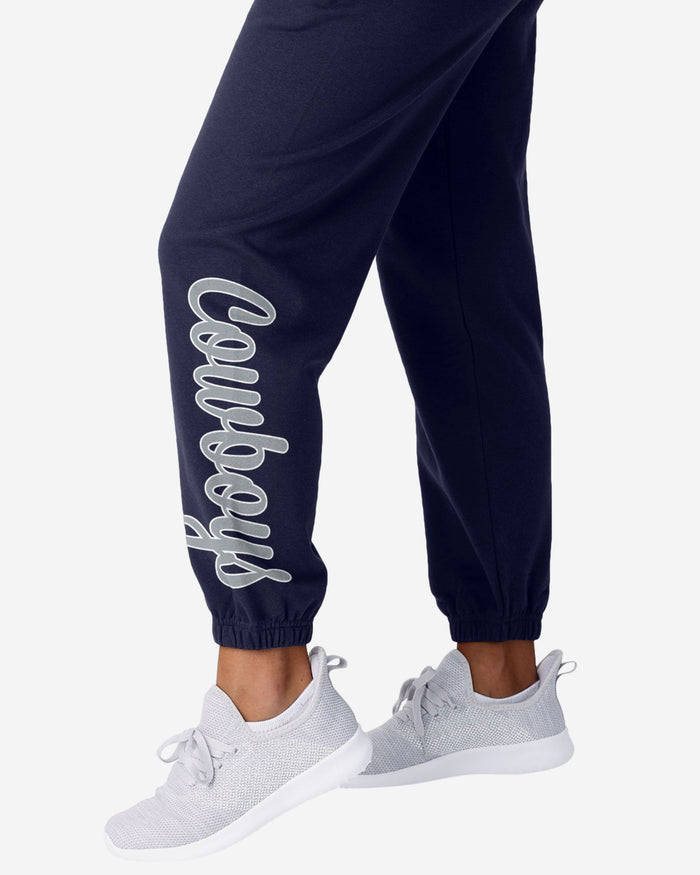 Dallas Cowboys Womens Script Wordmark Team Color Sweatpants FOCO - FOCO.com