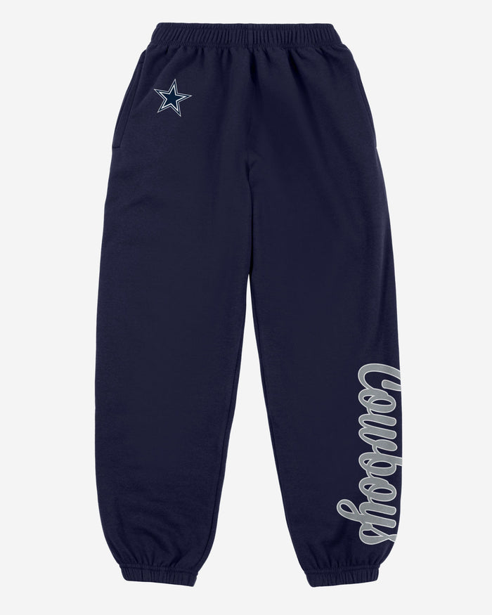 Dallas Cowboys Womens Script Wordmark Team Color Sweatpants FOCO - FOCO.com