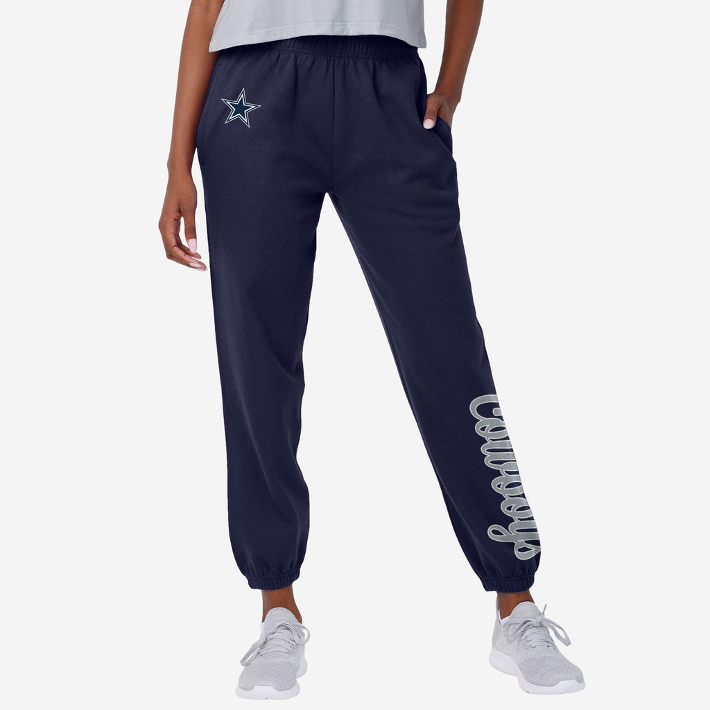 Dallas Cowboys Womens Script Wordmark Team Color Sweatpants FOCO S - FOCO.com