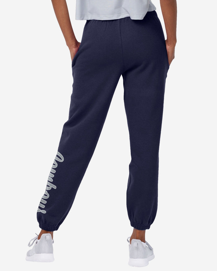 Dallas Cowboys Womens Script Wordmark Team Color Sweatpants FOCO - FOCO.com