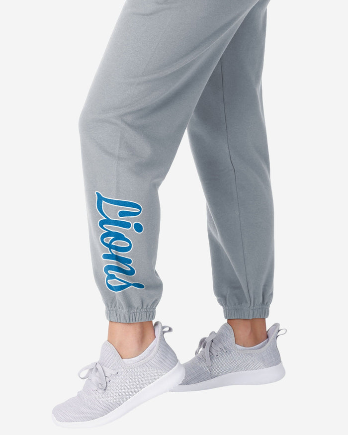 Detroit Lions Womens Script Wordmark Team Color Sweatpants FOCO - FOCO.com