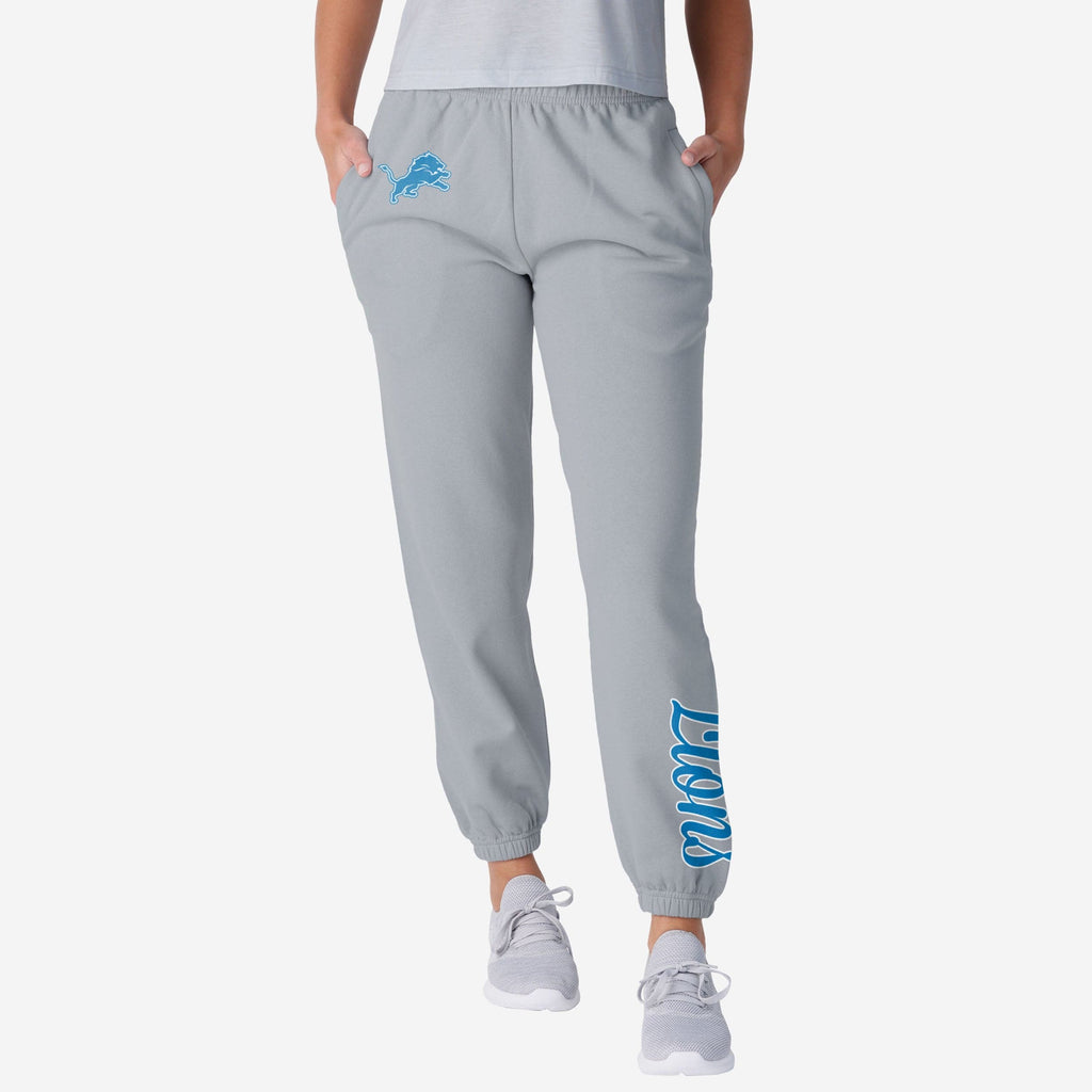 Detroit Lions Womens Script Wordmark Team Color Sweatpants FOCO S - FOCO.com