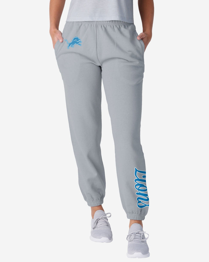 Detroit Lions Womens Script Wordmark Team Color Sweatpants FOCO S - FOCO.com