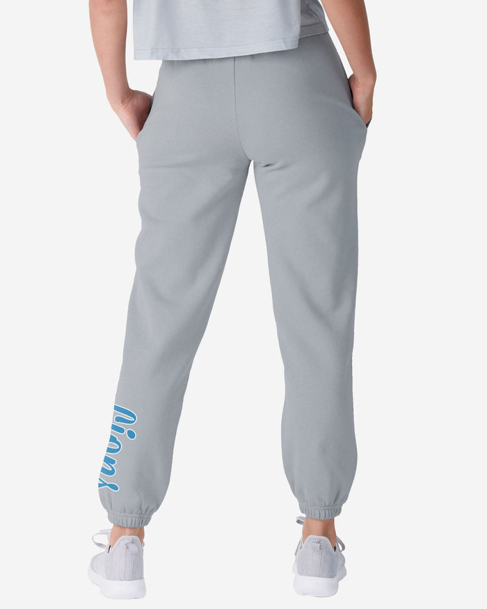 Detroit Lions Womens Script Wordmark Team Color Sweatpants FOCO - FOCO.com