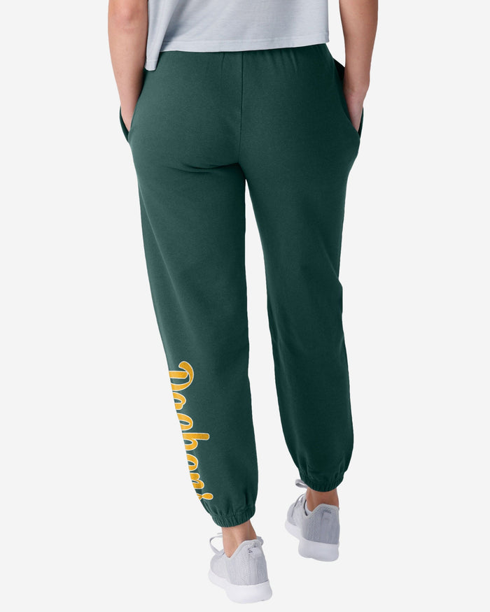 Green Bay Packers Womens Script Wordmark Team Color Sweatpants FOCO - FOCO.com