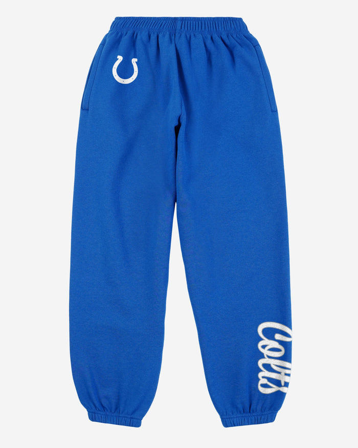 Indianapolis Colts Womens Script Wordmark Team Color Sweatpants FOCO - FOCO.com