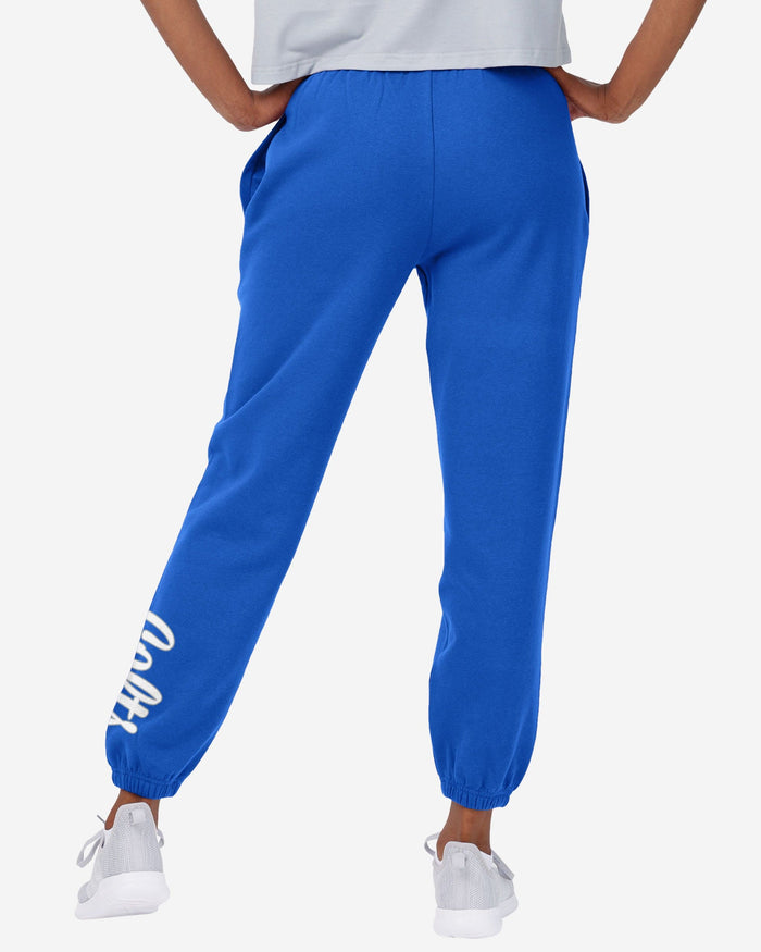 Indianapolis Colts Womens Script Wordmark Team Color Sweatpants FOCO - FOCO.com