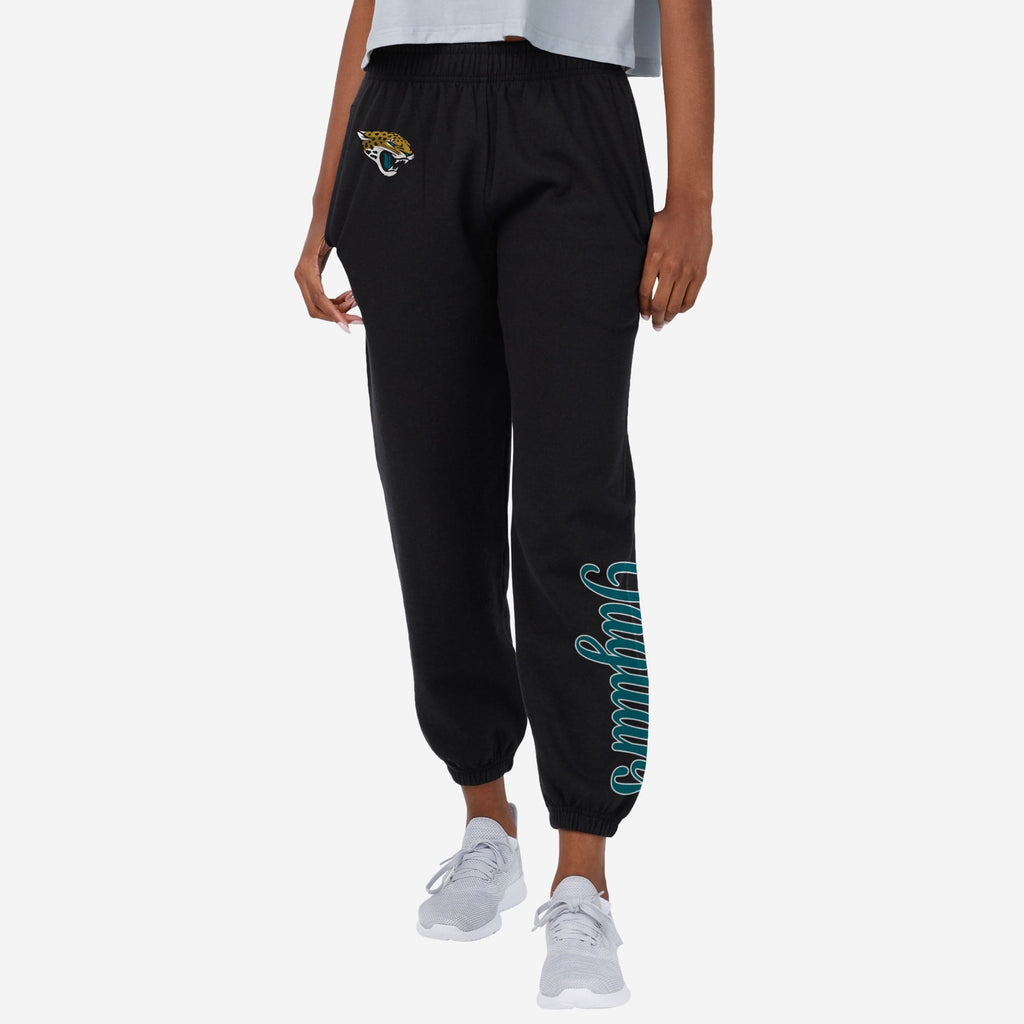 Jacksonville Jaguars Womens Script Wordmark Team Color Sweatpants FOCO S - FOCO.com