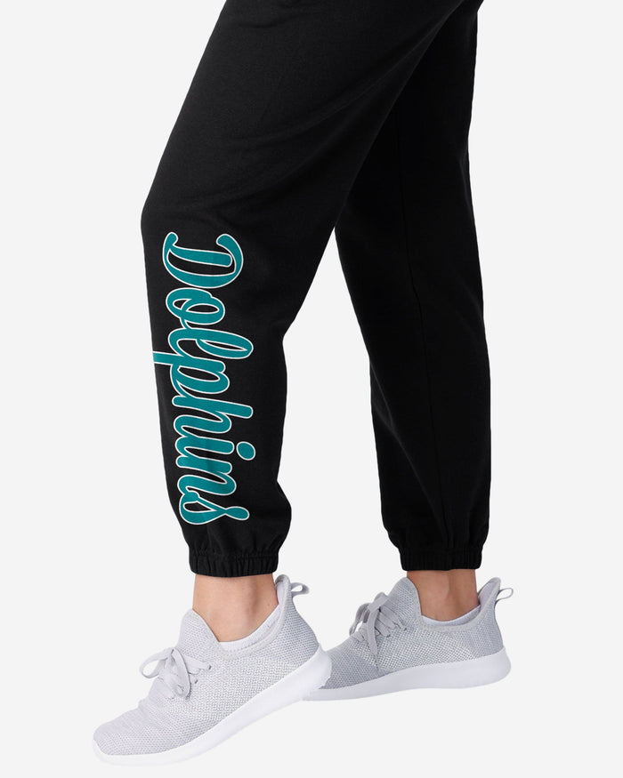 Miami Dolphins Womens Script Wordmark Team Color Sweatpants FOCO - FOCO.com