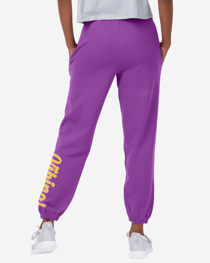 Minnesota Vikings Womens Script Wordmark Team Color Sweatpants FOCO - FOCO.com