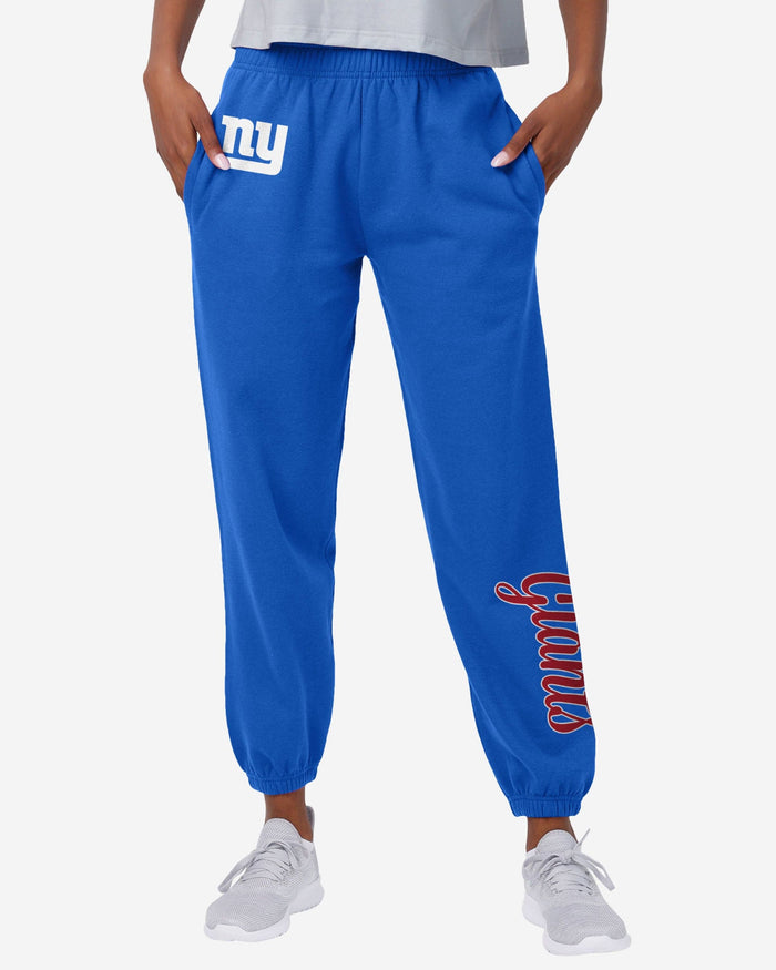 New York Giants Womens Script Wordmark Team Color Sweatpants FOCO S - FOCO.com