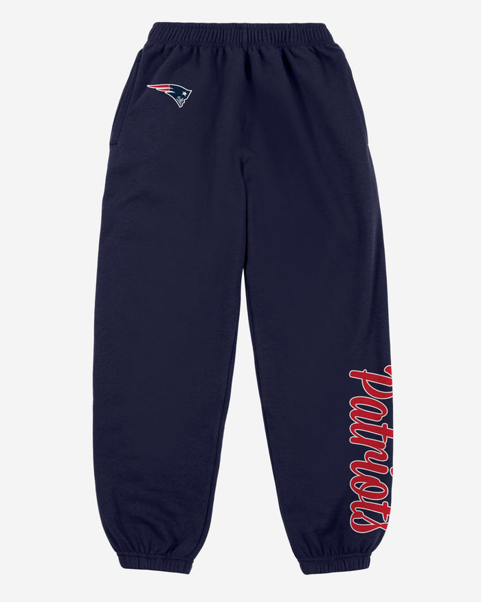 New England Patriots Womens Script Wordmark Team Color Sweatpants FOCO - FOCO.com