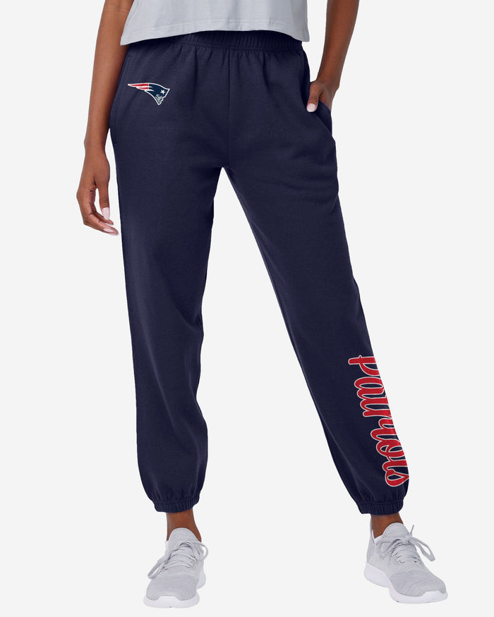 New England Patriots Womens Script Wordmark Team Color Sweatpants FOCO S - FOCO.com