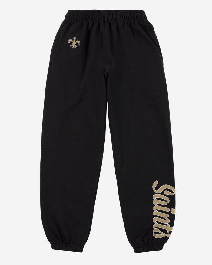 New Orleans Saints Womens Script Wordmark Team Color Sweatpants FOCO - FOCO.com