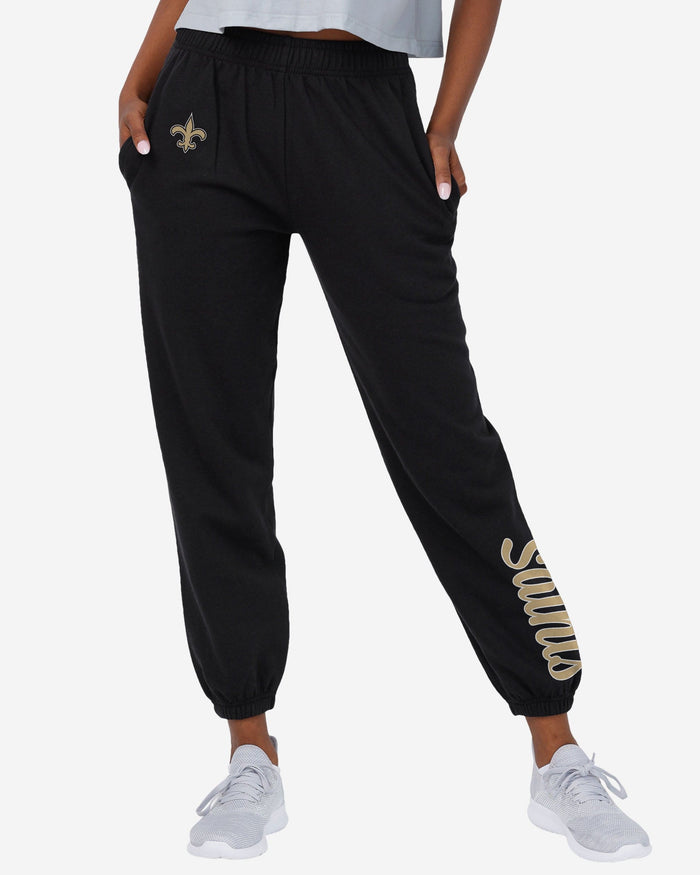 New Orleans Saints Womens Script Wordmark Team Color Sweatpants FOCO S - FOCO.com