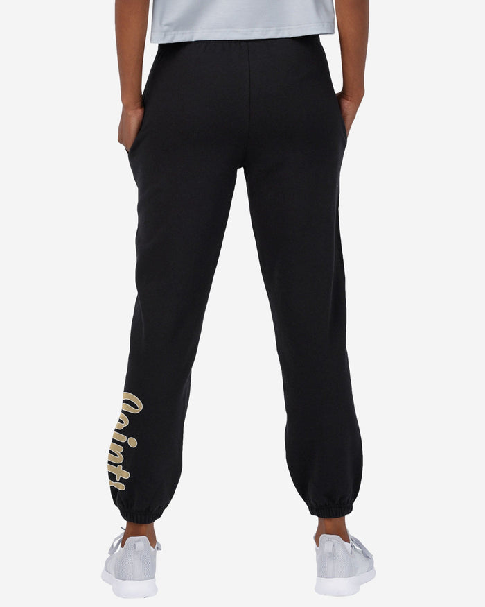 New Orleans Saints Womens Script Wordmark Team Color Sweatpants FOCO - FOCO.com