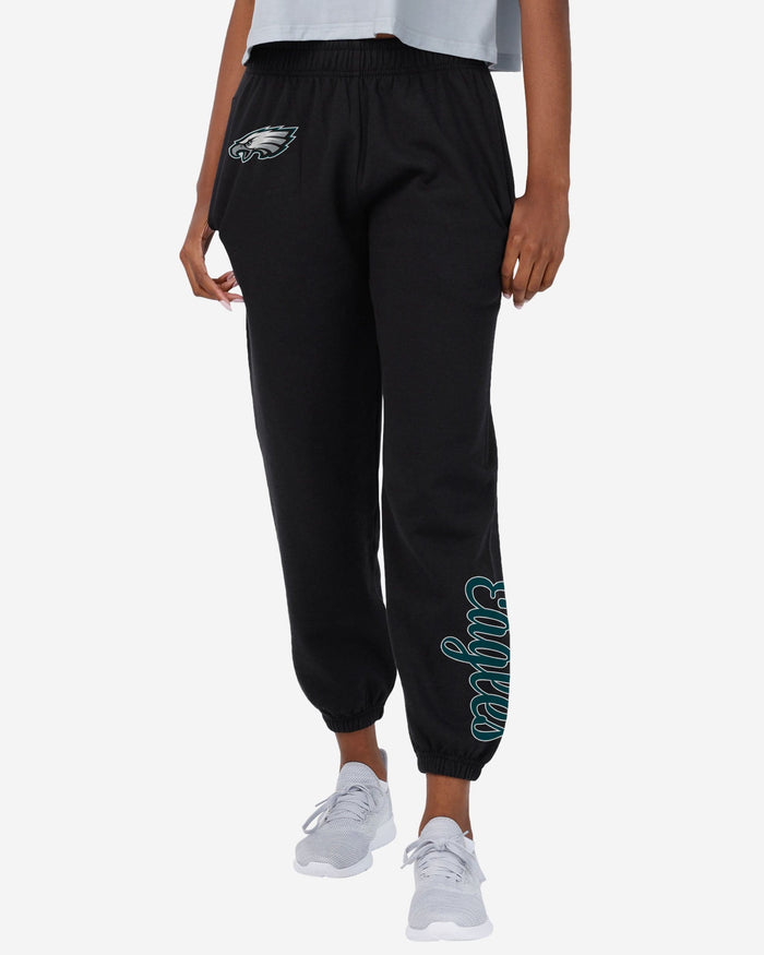 Philadelphia Eagles Womens Script Wordmark Team Color Sweatpants FOCO S - FOCO.com