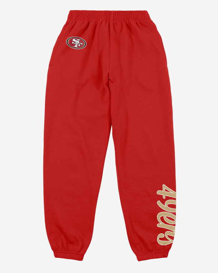 San Francisco 49ers Womens Script Wordmark Team Color Sweatpants FOCO - FOCO.com