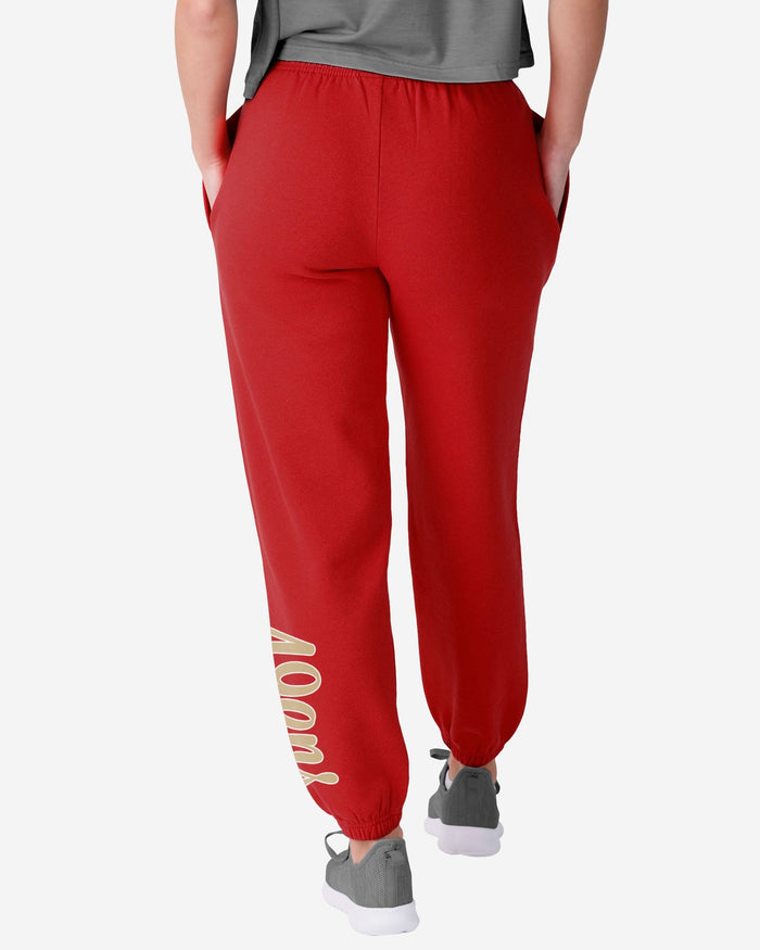 San Francisco 49ers Womens Script Wordmark Team Color Sweatpants FOCO - FOCO.com